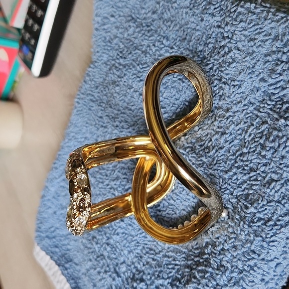 Atelier Swarovski Cuff size M with Brown, clear rhinestones & pearls never worn. - Picture 3 of 6